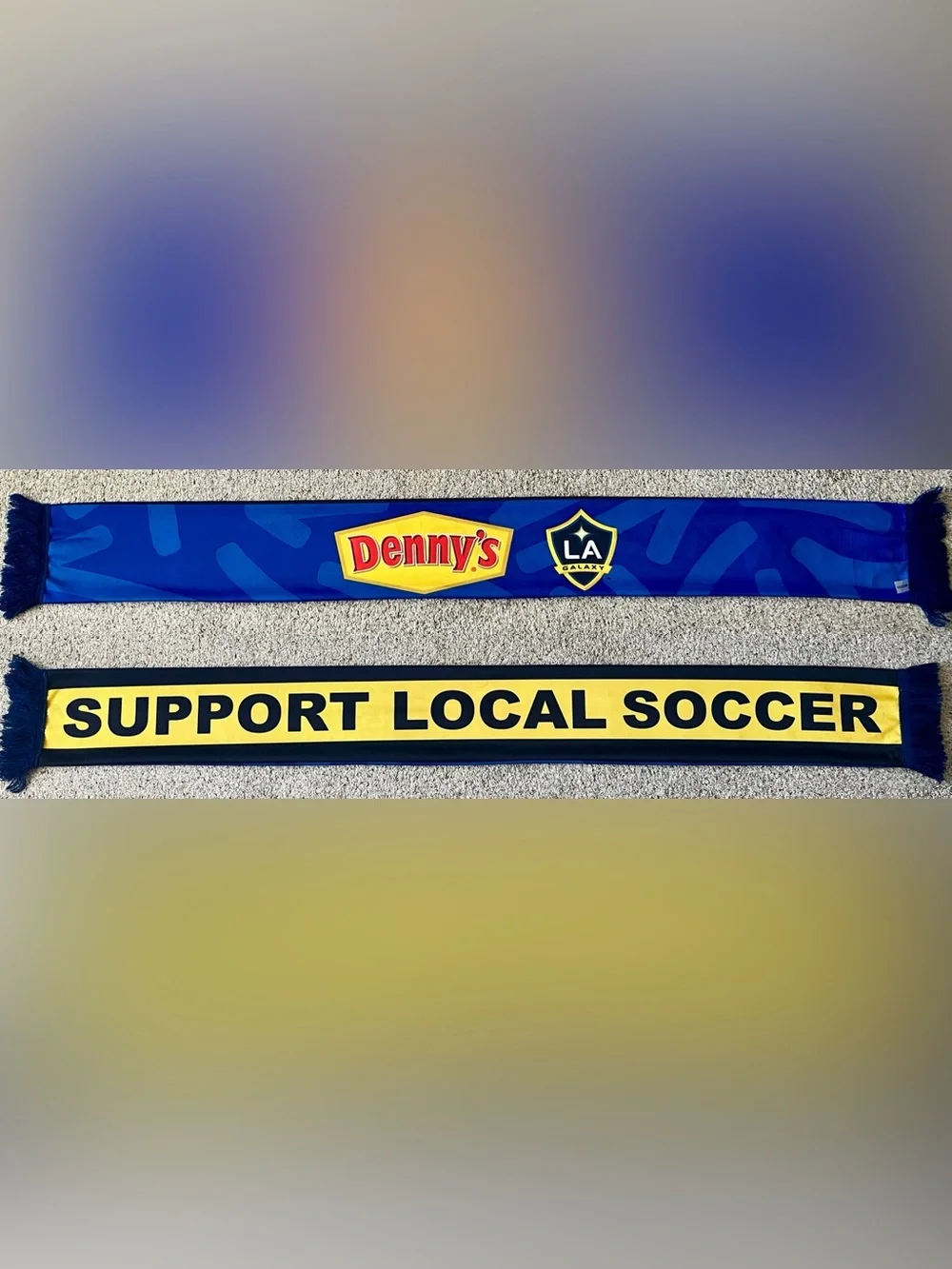 LA Galaxy Support Local Soccer Denny's Soccer Scarf